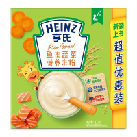 亨氏(Heinz)鱼肉蔬菜营养米粉400g适用辅食添加初期以上至36个月 宝宝辅食婴儿米粉米糊3段米粉