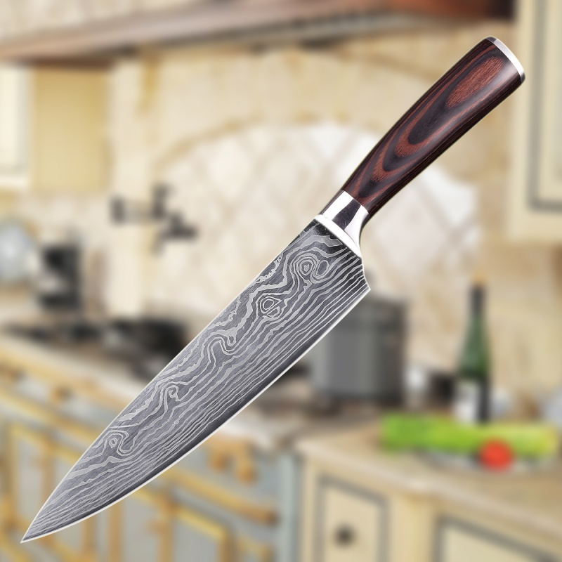 7铬17钢 德国8寸西式厨师刀切菜西餐刀切肉刀 日式鱼生刺身刀鱼片刀