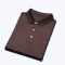 尘界咖啡色纯棉修身短袖Polo衫男2025年夏新款翻领T恤