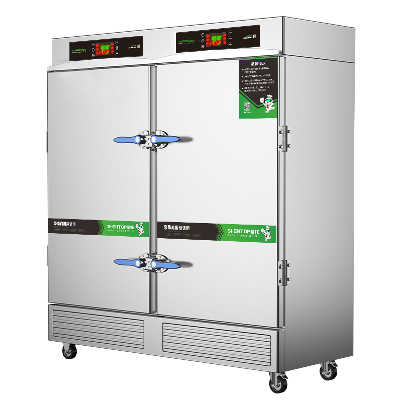 圣托(Shentop)双开门多功能商用蒸饭柜 24盘饭店酒店蒸饭车 大容量24层电蒸箱 STZ-F24高清大图