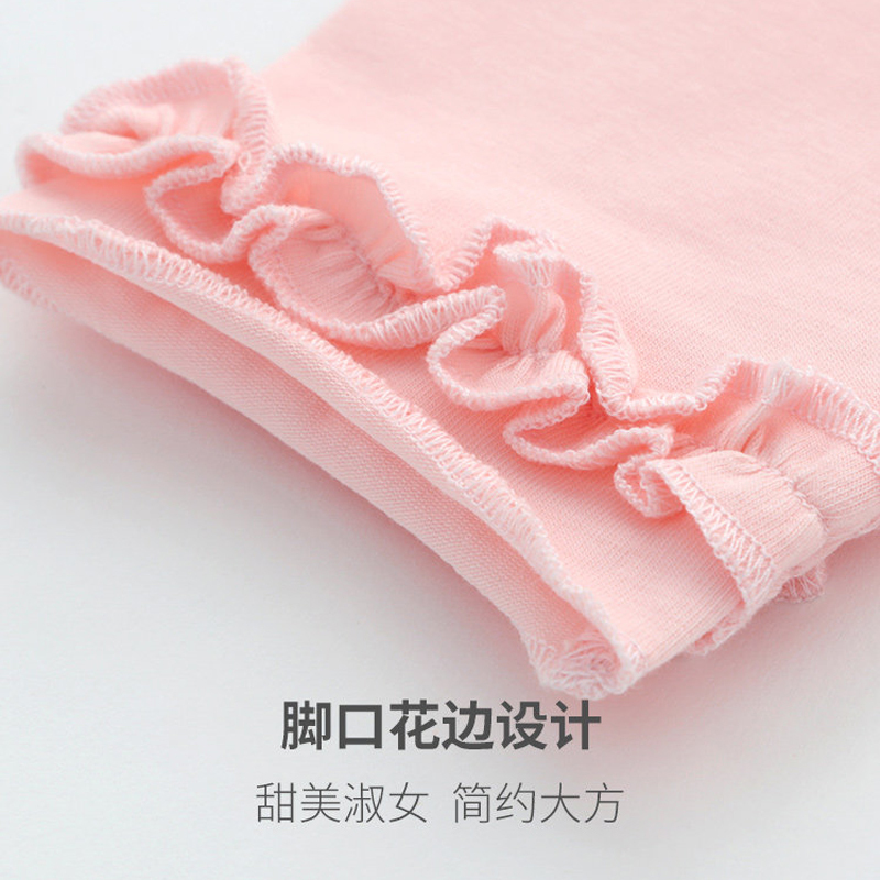 欧孕 宝宝裤子2019新款春夏童装1-3岁小童女打底裤婴幼儿7分裤棉百搭