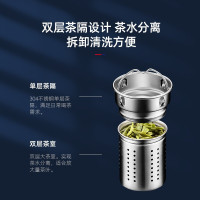特美刻(TOMIC)双层玻璃杯商务男士泡茶水杯茶水分离透明隔热过滤喝水杯子特美赢杯 TG82021