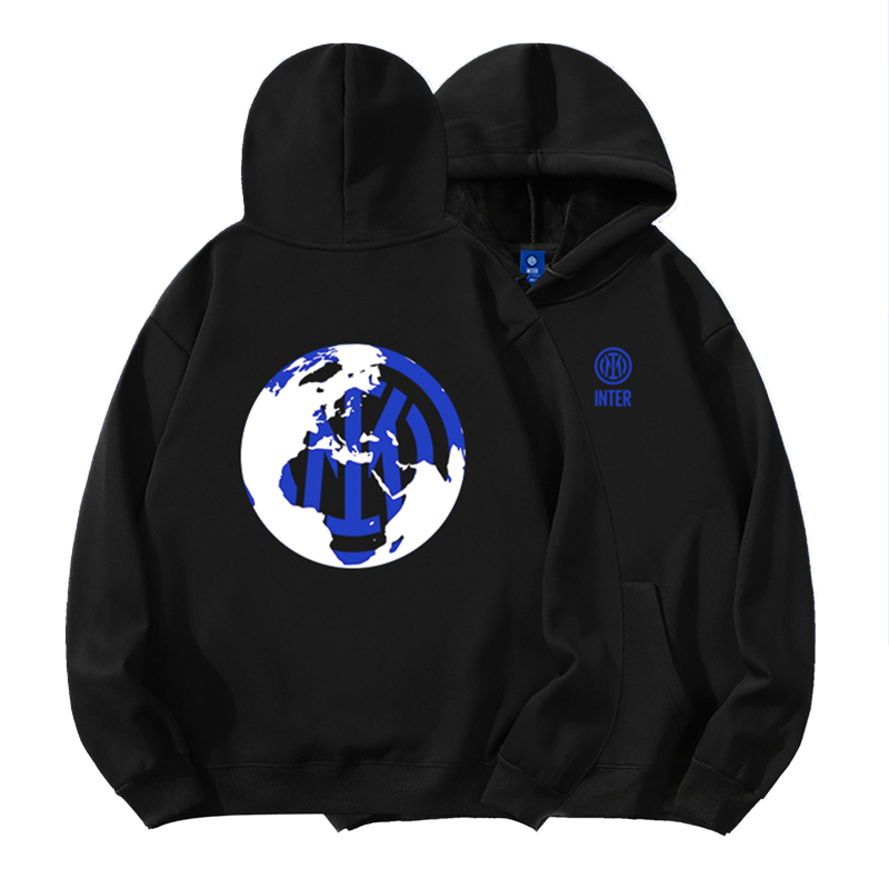 国际米兰足球俱乐部蓝黑漫游系列重磅加绒连帽卫衣全新队徽设计款视频