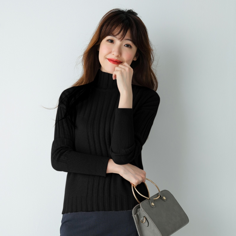 18秋冬加厚半高领羊绒衫女短款100%羊绒套头毛衣打底衫针织衫