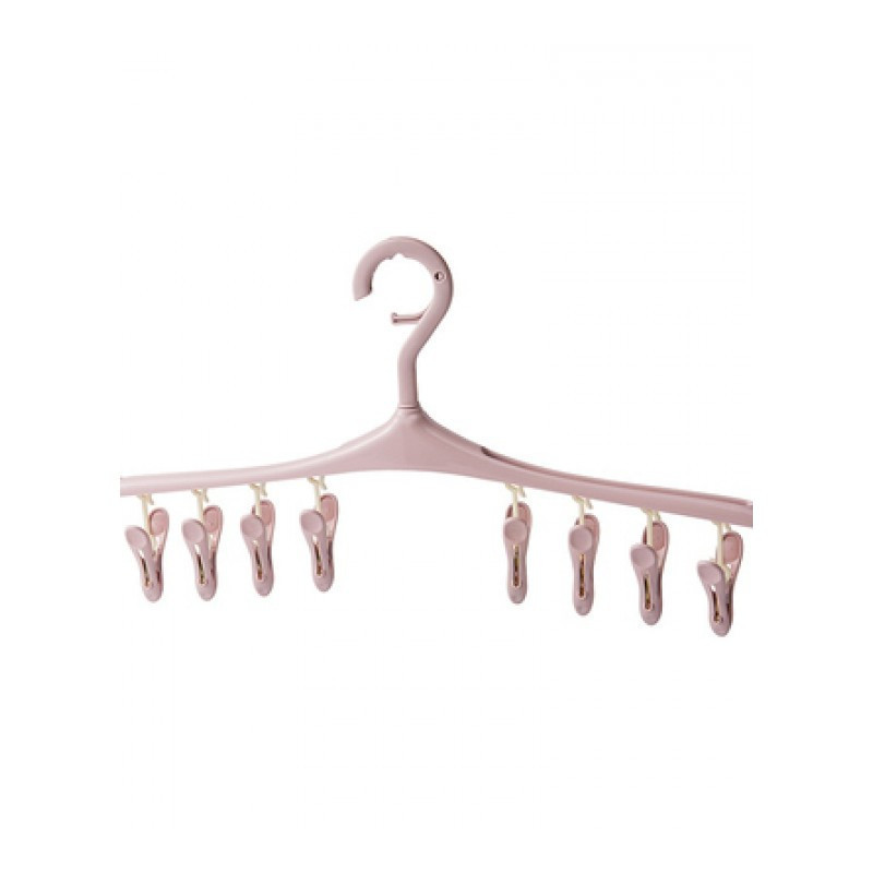 家柏饰(CORATED)防风夹子衣架塑料带卡扣多功能晾衣夹文胸内衣架晾袜架衣撑衣服架高清大图