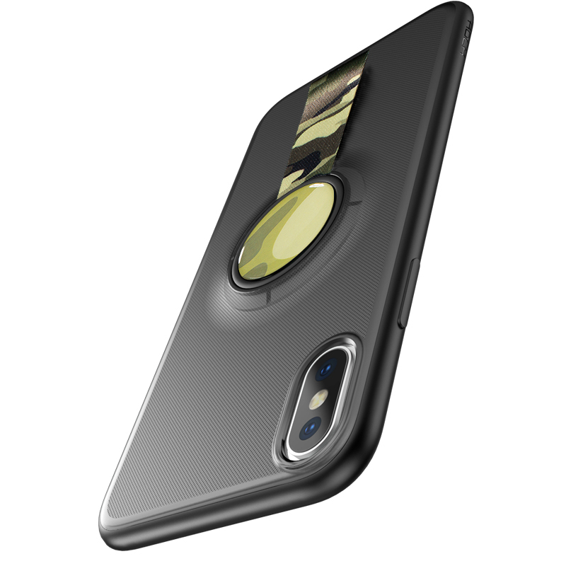 洛克(ROCK)iPhone X/XS 魔卡Pro保护壳 轻薄散热支架款手机保护壳 iPhone X 透黑