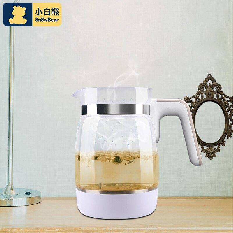 小白熊恒温多功能水壶智能家用玻璃养生壶1.2LHL-0857