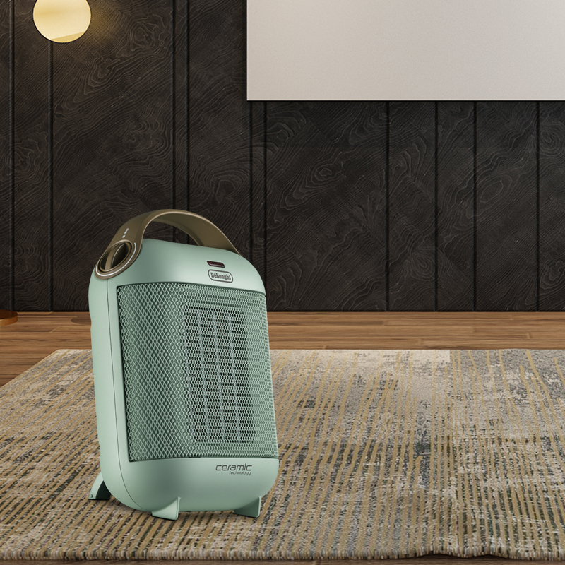 德龙(delonghi)陶瓷暖风机hfx30c18薄荷绿 新年礼物春节送礼家用迷你