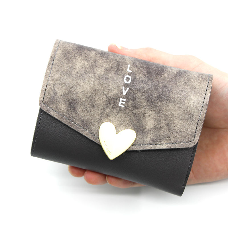 派尼美特2020新款女士短款钱包爱心可爱卡包创意卡包卡套多卡位大容量