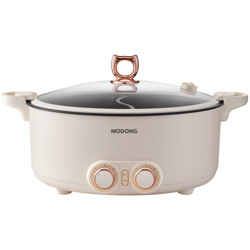 摩动电火锅8L鸳鸯双区独立控温一冲即净MD-HGE08