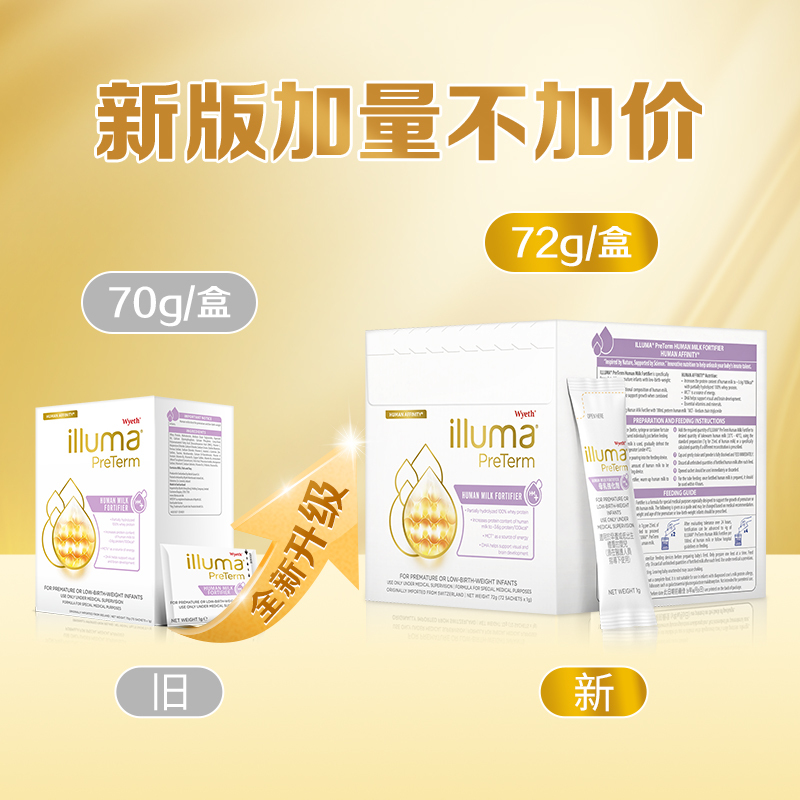 惠氏wyeth启赋早产儿母乳强化剂 适度水解蛋白配方 母乳营养补充添加剂 1g*72袋[新版本加量不加价]