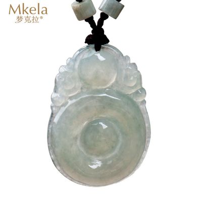 梦克拉 Mkela 翡翠吊坠 如意平安扣 绿色翡翠吊坠 简约 翡翠挂坠 如意平安扣