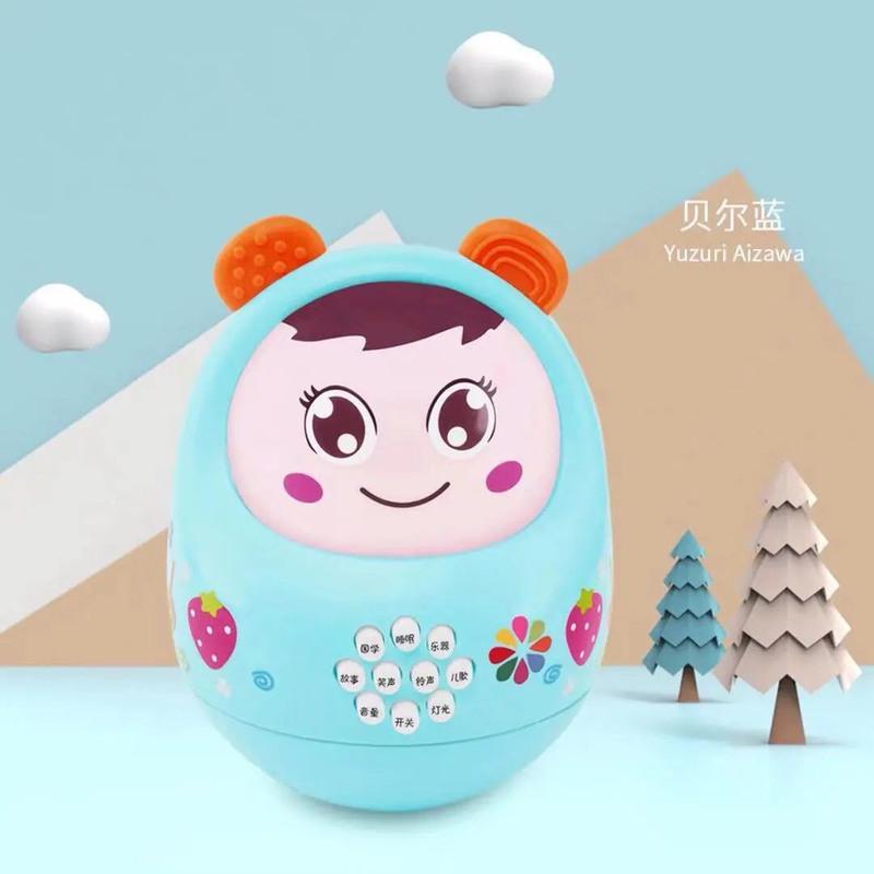 bibi哔哔小萌鸡不倒翁音乐铃铛婴幼儿益智早教故事机婴儿摇铃玩具 不