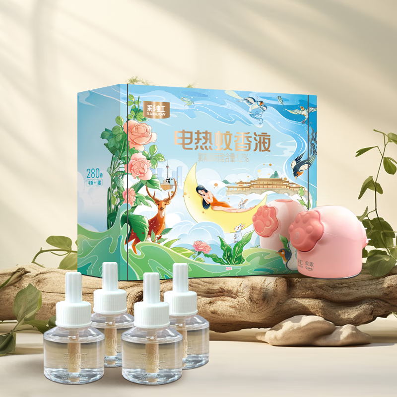 彩虹 蚊香液直插器超值装(4+1)280夜无味T5141高清大图