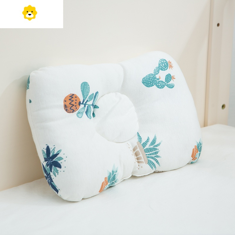喻娄棉布树婴儿枕头防偏头定型枕宝宝01岁纠正偏头新生儿头型枕头