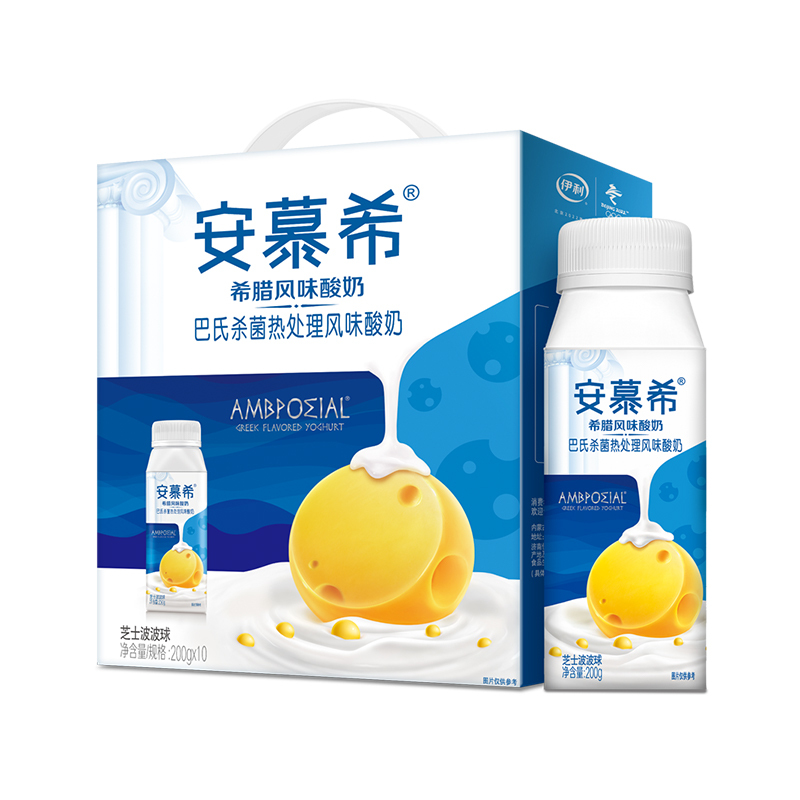 伊利 安慕希常温酸奶芝士波波球利乐冠200g*10盒装