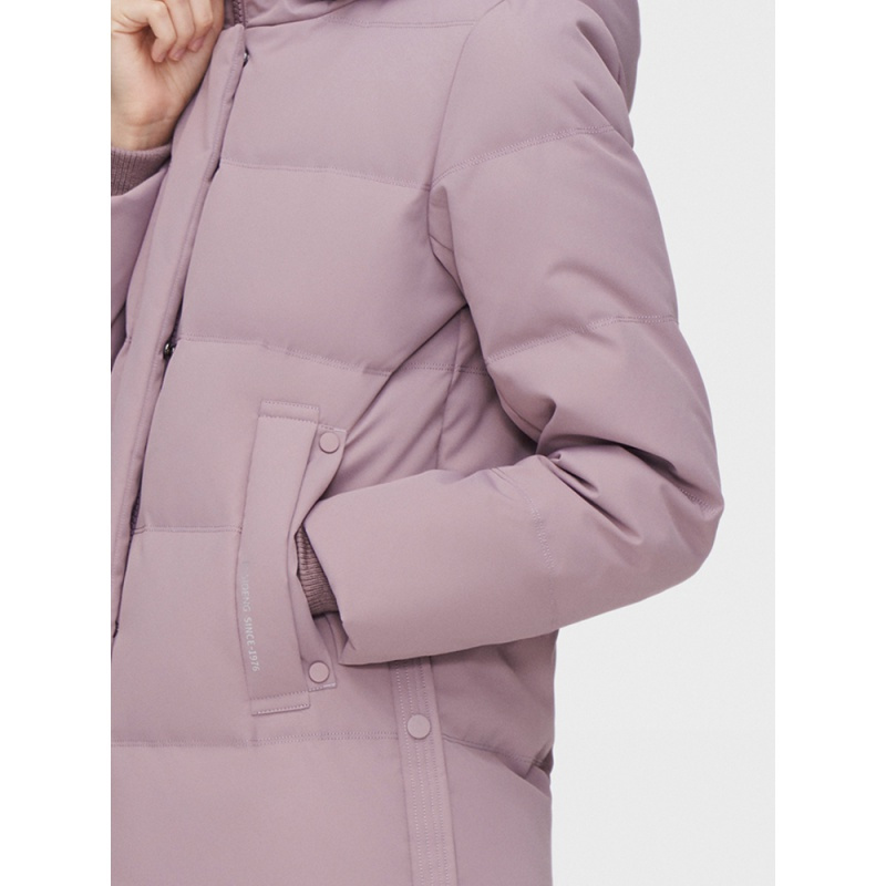 波司登羽绒服女2021年新款连帽简约宽松肌理面料防风保暖加厚外套
