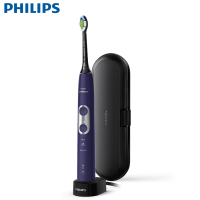 飞利浦（PHILIPS）电动牙刷 净透焕白型 充电式成人声波震动全身水洗自动牙刷 深紫色 HX6874/42