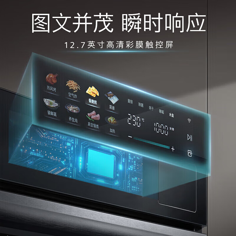 西门子IQ500智魔方 CS5S5N9G6W 嵌入式蒸烤箱多功能六合一自清洁58L 蒸烤炸炖煮一体机蒸饭柜高清大图