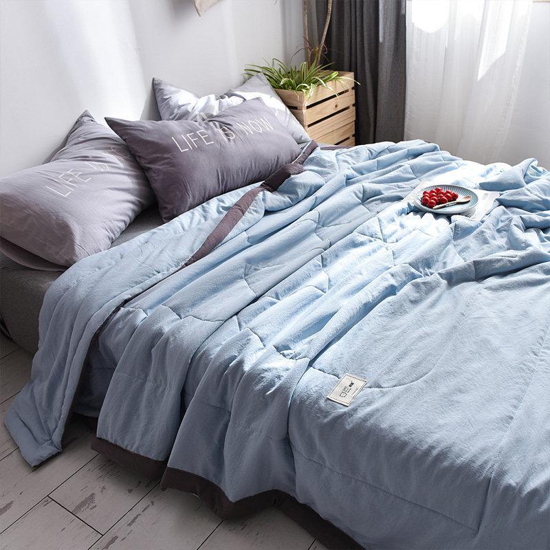家柏饰corated夏天水洗棉夏被双人空调被夏凉被春秋被单人宿舍夏季