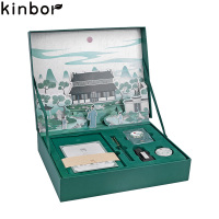 kinbor文具套装DTB6566学生礼盒 手账本创意礼物手帐本(B6笔记本子胶带墨水练字帖书签礼品袋)办公书藏古今