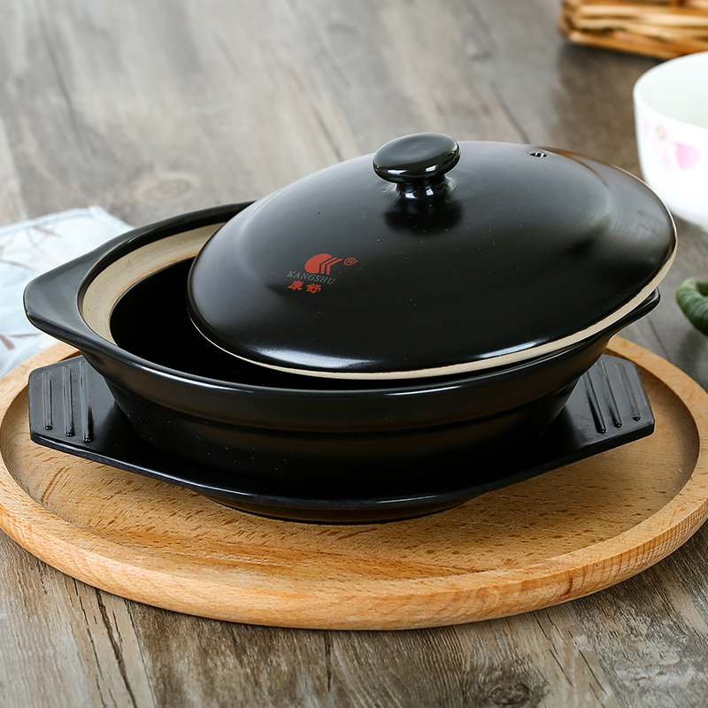 康舒浅锅煲仔饭砂锅家用焖鸡米线专用浅锅韩式耐高温石锅
