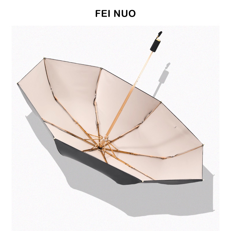 蒙虎荣威 太阳伞防晒防紫外线遮阳伞小巧便携雨伞女晴雨两用折叠黑胶伞 把高清大图