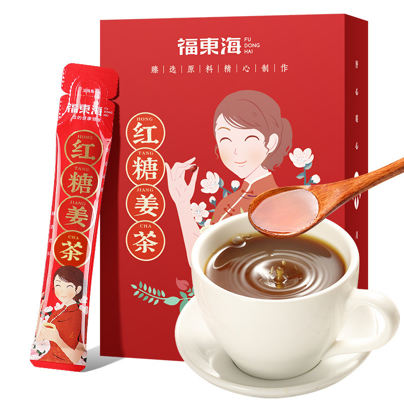 福东海红糖姜茶120g盒红糖姜茶条固体饮料姜母茶姜液独立包装