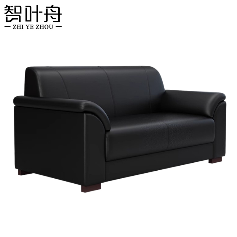 智叶舟办公沙发双人位148*80*85cm张高清大图
