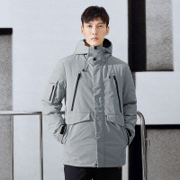 AYR01031001-拓路者冬季羽绒服男短款可拆卸三合一羽绒衣加厚加绒保暖连帽外套