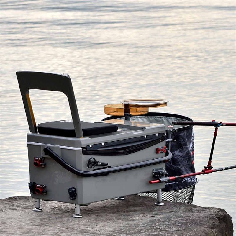 新款超轻钓箱闪电客免安装多功能钓鱼箱靠背台钓箱四脚升降