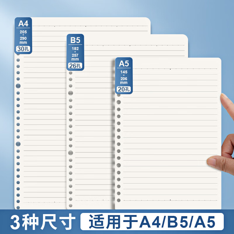 晨光A5方格活页芯(黑白记忆)APY9F20PB 1本高清大图