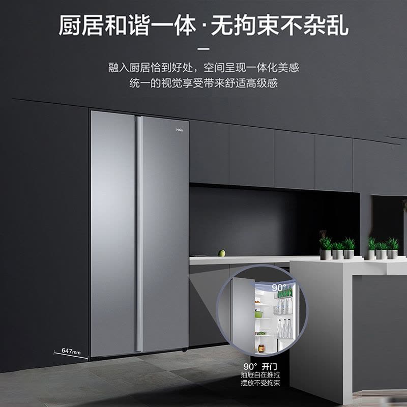 海尔(Haier)541升对开门双开门 一级变频节能 风冷无霜大容量嵌入式家用冰箱BCD-541WGHSSEDG7图片