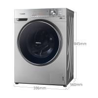 松下/(panasonic) 家用全自动变频节能滚筒洗衣机 XQG100-E1558新款10公斤罗密欧光动银免熨烫新款