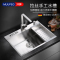 沐牌不锈钢水槽单槽厨房洗菜盆加厚手工家用洗碗池台下304洗碗槽