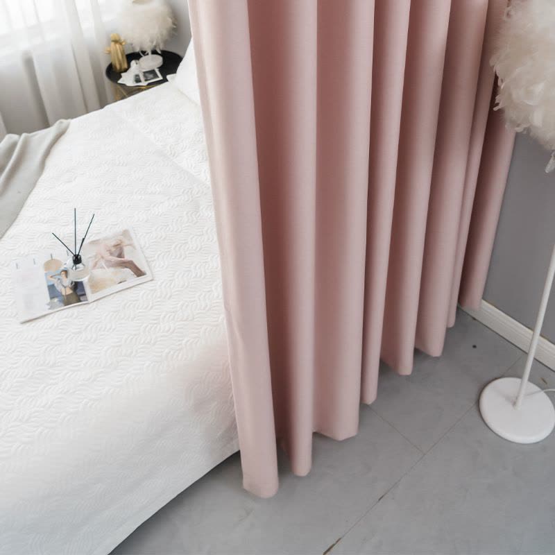 高精密窗帘免打孔安装卧室全遮光隔热遮阳布2021年新款梦幻帘图片