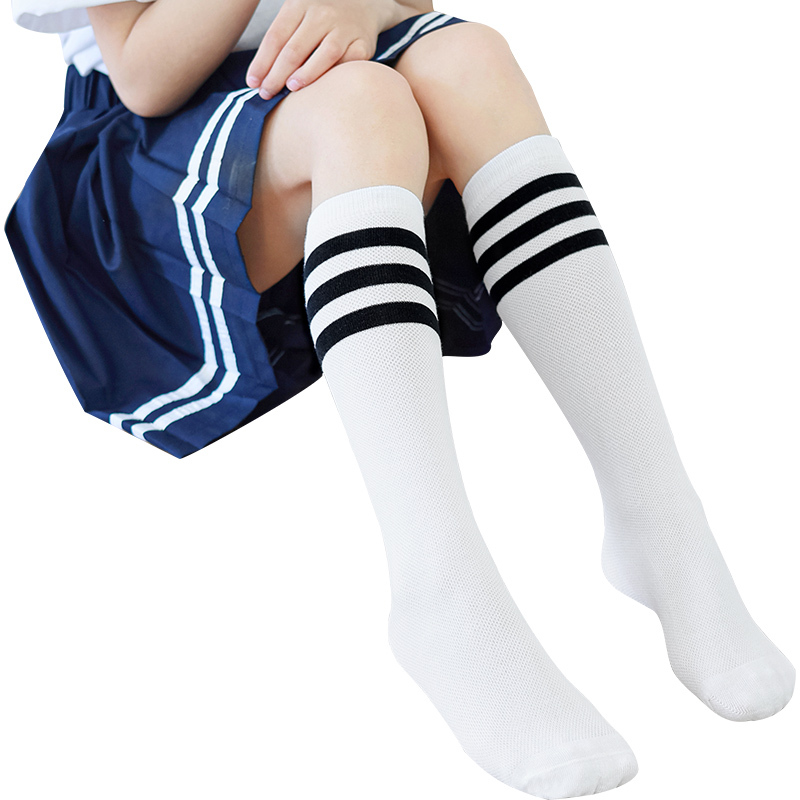 浪莎儿童中筒袜女童夏季薄款长筒袜春秋男童宝宝高筒过膝袜足球袜