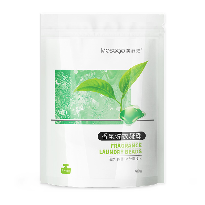 美舒洁单腔洗衣凝珠40颗装白茶(绿色8g*40颗*1袋)