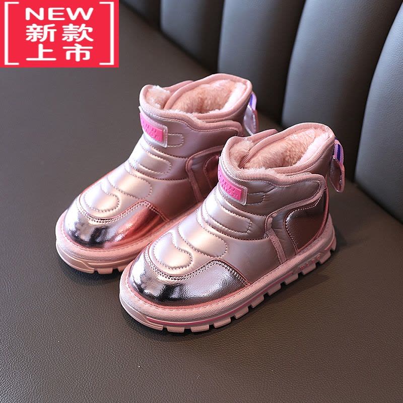 可莉允2022年冬季新款儿童防水雪地靴韩版男童女童高帮棉靴中大童保暖鞋图片