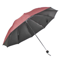 天堂伞 加大三折黑胶防晒防紫外线晴雨伞太阳伞遮阳伞双人大伞商务伞 写意花30132ELCJ橙色