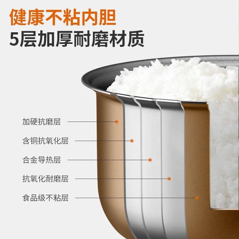 九阳(Joyoung)电饭煲小型家用电饭锅3升柴火饭2-6人迷你可一人食智能快煮蒸饭锅耐磨不粘锅多功能30FZ619
