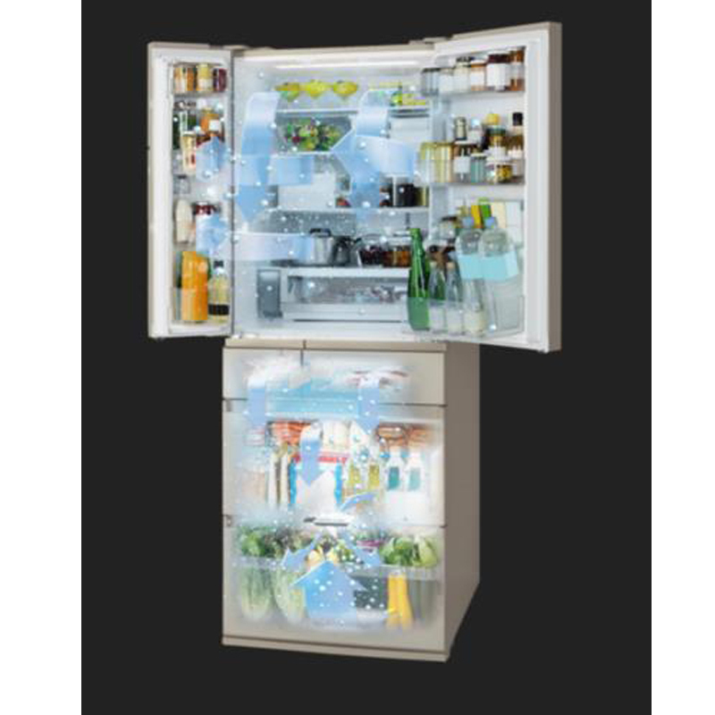 松下 NR-F607HX-W5 588L变频风冷无霜冰箱自动制冰多功能进口大容量电冰箱 月光白高清大图