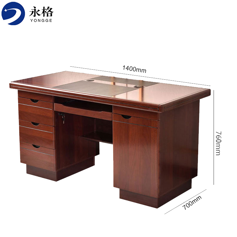 永格办公家具职员办公桌单人电脑油漆桌台式写字台经理桌140*70款式2高清大图