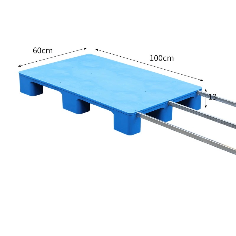 宁储 塑料托盘 平板九脚托盘 100*60*14cm+3钢 张高清大图