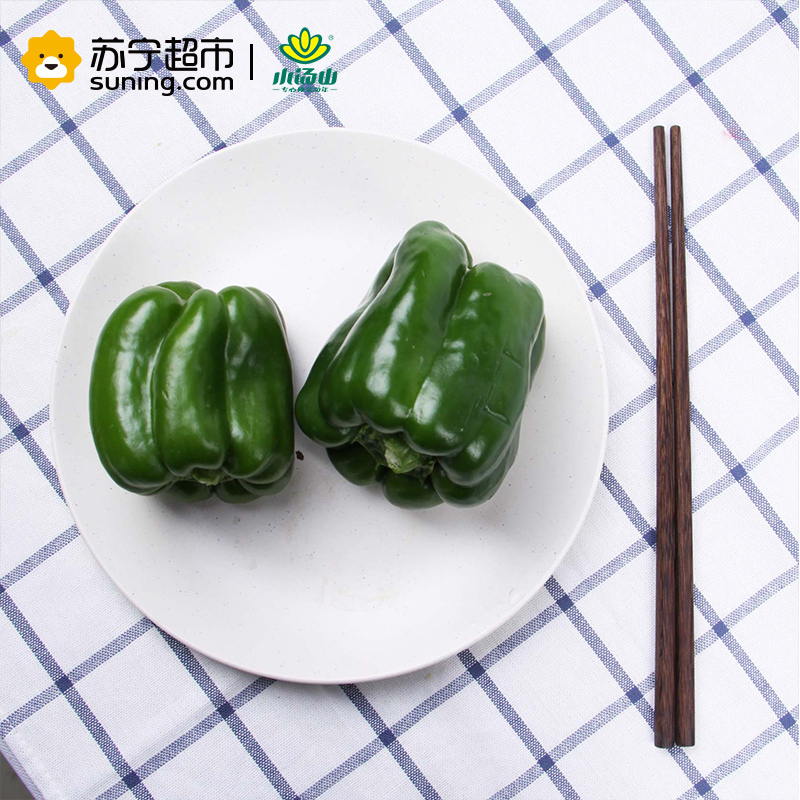 [苏宁生鲜]小汤山 青圆椒 约300g 新鲜蔬菜