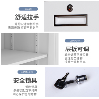 易企采 钢制上档偏十斗柜 多斗柜抽屉储物柜带锁多层收纳柜铁皮文件资料柜办公矮柜