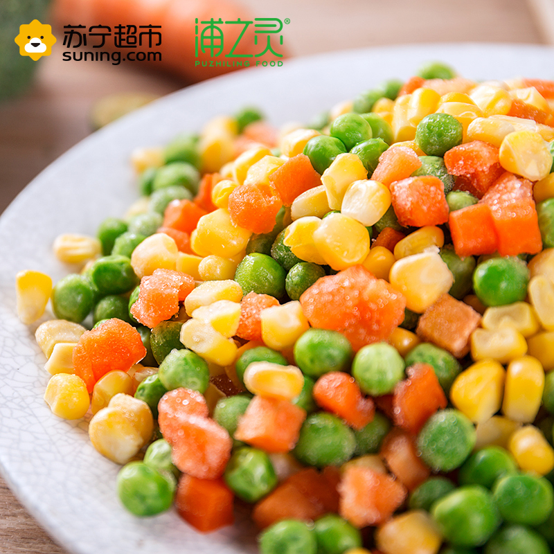浦之灵 欧式杂菜 速冻混合蔬菜丁 冷冻蔬菜 350g/袋