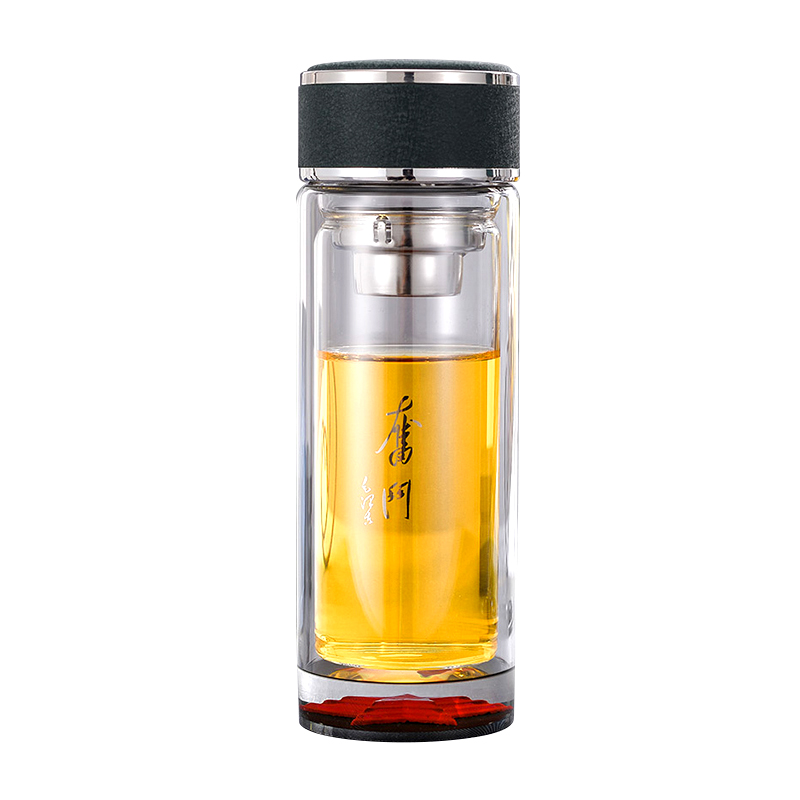 水晶杯 XTL408 双层玻璃过滤耐热加厚个性商务水晶杯子 (个)