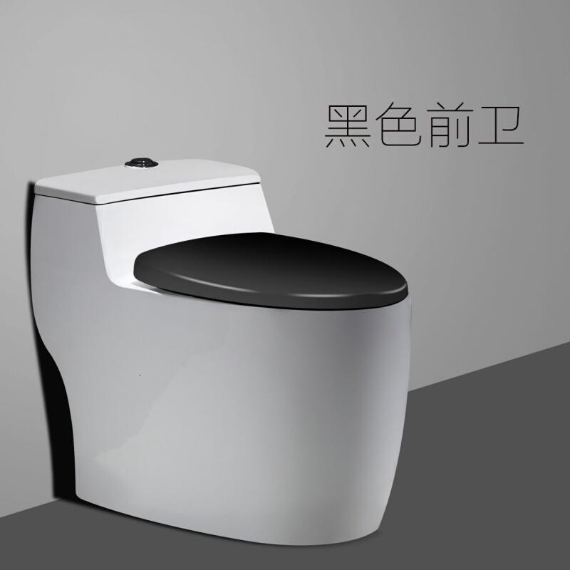 普通家用马桶坐便器欧式彩色黑色个性圆蛋形防臭节水座便器卫生间波迷娜BOMINA高清大图