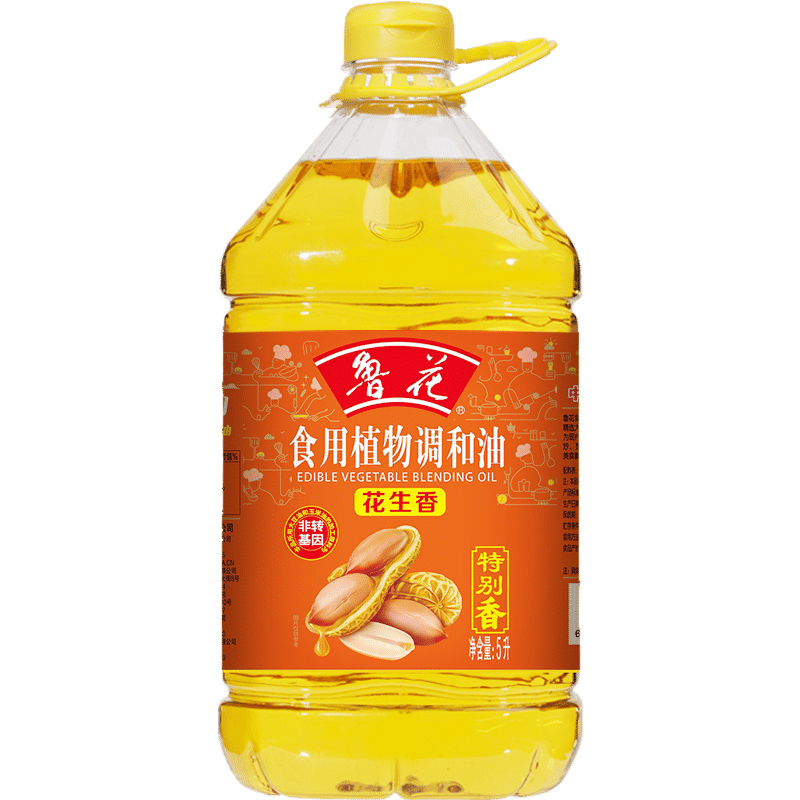 鲁花食用植物调和油5L (花生香)粮油 食用油 礼品 家用炒菜 植物油 营养健康轻食 送礼佳品 物理压榨 香浓味美高清大图